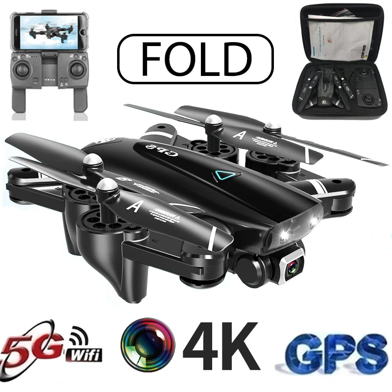 

S167 5G Drone GPS RC Quadcopter With 4K Camera WIFI FPV Foldable Off-Point Flying Gesture Photos Video Helicopter Toy