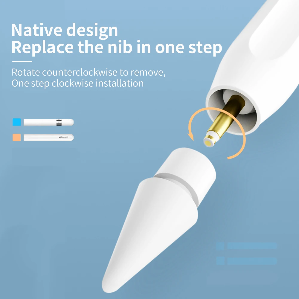 8 шт. наконечники для карандашей Apple чехол наконечник первого/второго поколения 2B