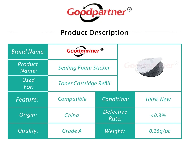 50 шт. двойное покрытие ткани лента уплотнение пены стикер для заправки картриджа