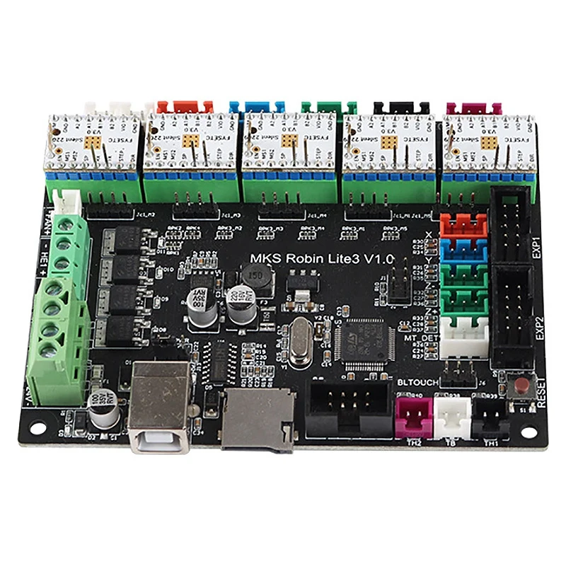 STM32 3D Printer Parts MKS Robin Lite 3 32-Bit Motherboard +5PCS TMC2209 Stepper Motor Driver Set Supports WIFI Printing | Компьютеры и