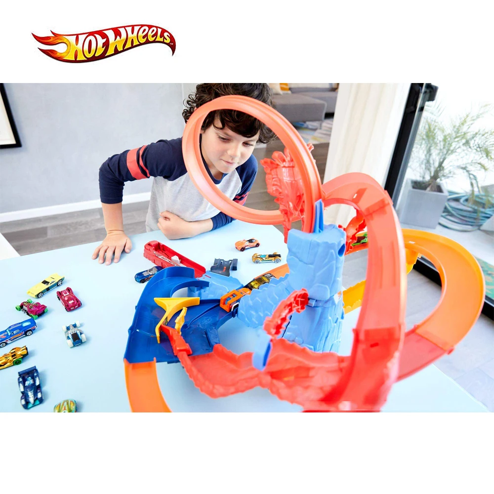 Hot Wheels вулкан тематическая круглая дорожка бег автомобиль трек соединяемый
