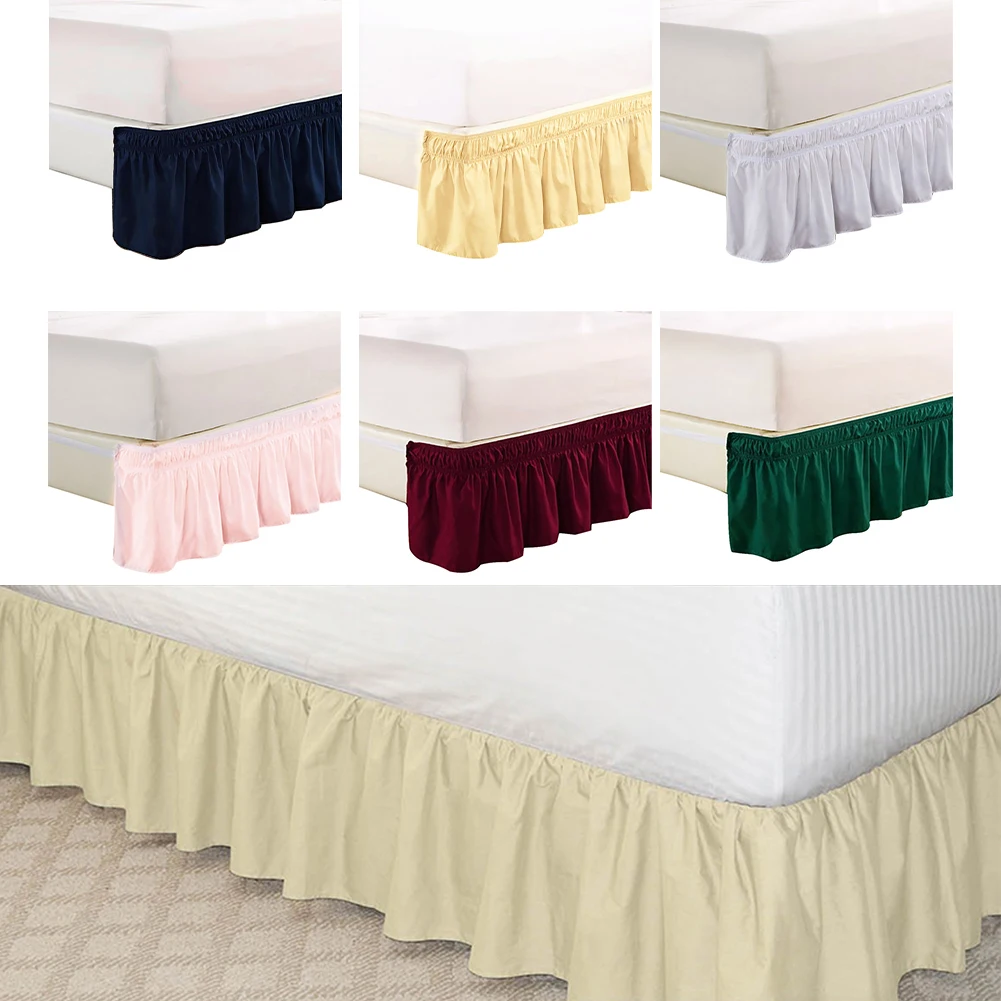 Классический стильный вид кровать юбка микрофибра ткань обернутая эластичный