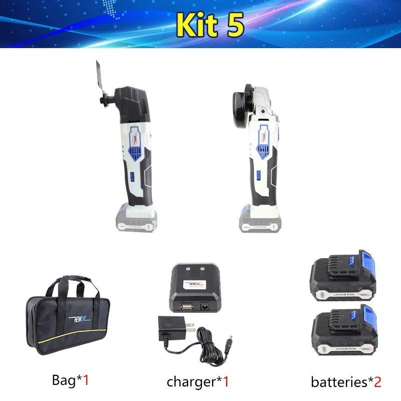 KIT 5 Keinso 12V электроинструменты угловая шлифовальная машина и электрическая дрель с одной литиевой батареей и одним зарядным устройством - Цвет: KIT 5