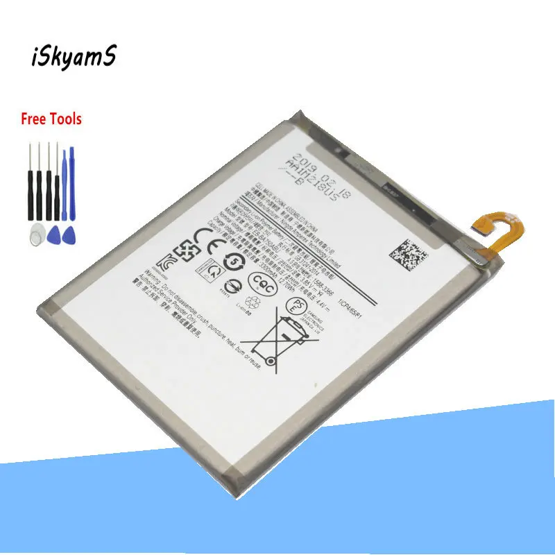 Заменительный аккумулятор iSkyamS 1x 3300mAh EB-BA750ABU для телефона SAMSUNG Galaxy A7 версии 2018 года A730x A750 SM-A730x + инструмент.