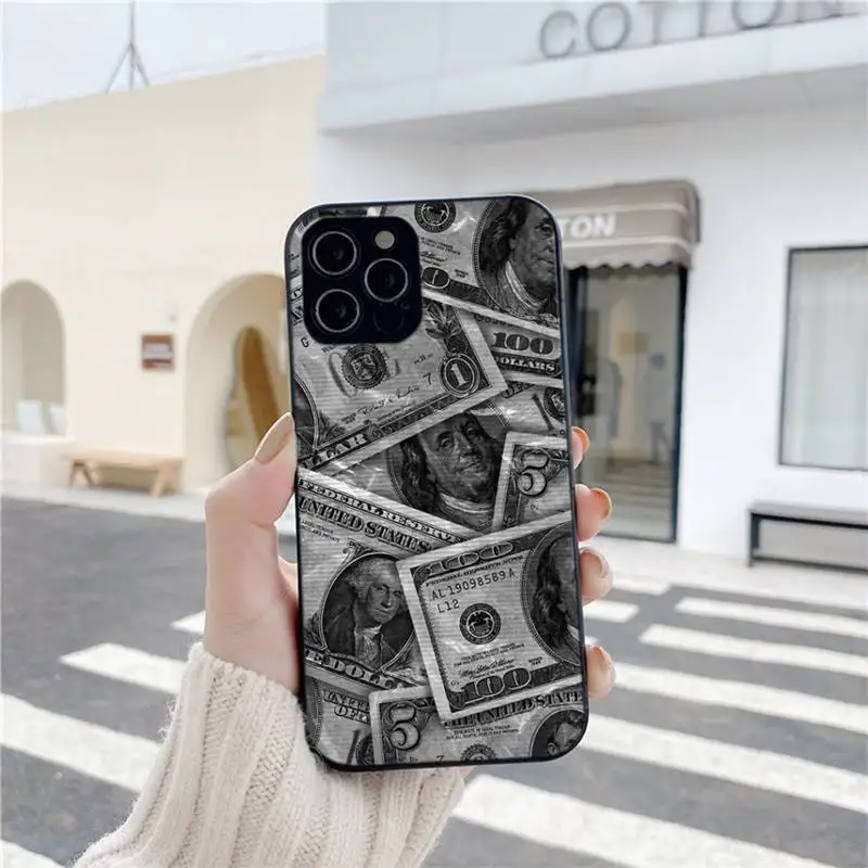 

Funny Dollar Bill Money Pattern Soft Cover Phone Case For Iphone 6 6s 7 8 Plus XR X XS XSmax 11 12 Pro Mini Max