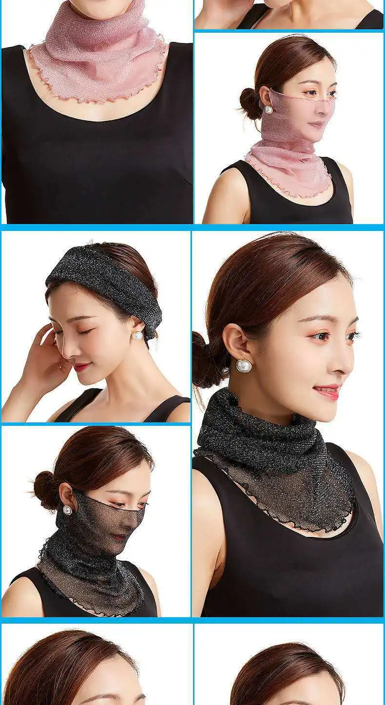 

2020 Hot sell Printed mouth mask Face Mask scarf Sun Protection Mask Protective silk Scarf Handkerchief Outdoor Riding Masks