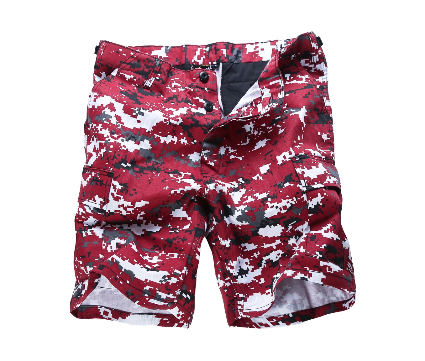 Red Digital Camo Мужские армейские военные шорты BDU, повседневные рабочие камуфляжные шорты Карго - Цвет: Red Digital Camo