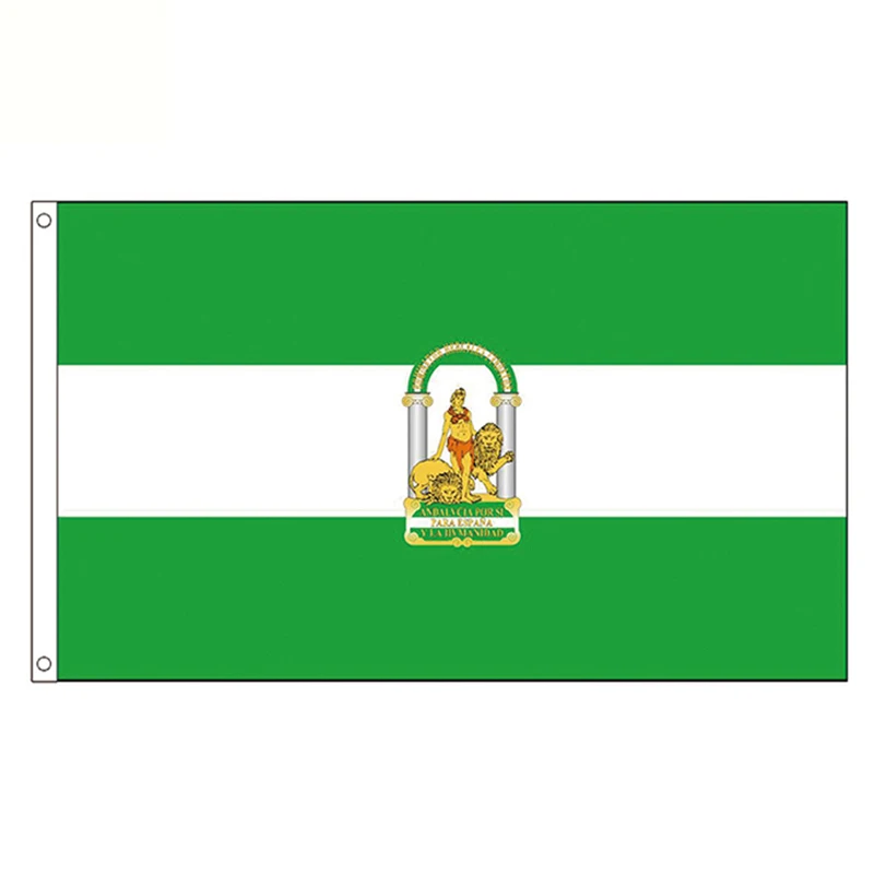

Флаг xvggdg в андалузском стиле, яркий флаг штата 150x90 см, баннер 100D, полиэстер, латунные люверсы, индивидуальный флаг