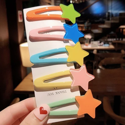5pcs star Новинка, 5-6 шт./компл., заколка для волос, заколка для прически, Аксессуары для красоты - Цвет: 5pcs star