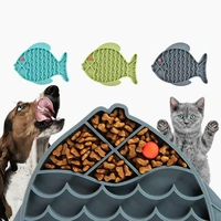 pet licking mat portable anxiety relief dog lick pad cup bowl transfer plate dog slow feeder silicone pet bath products cat bowl