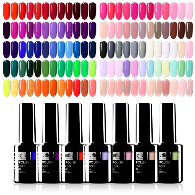 Beautilux Гель Лак для ногтей 001 120 Soak Off UV LED Полуперманентный гель 10 мл 120шт / лот|Гель