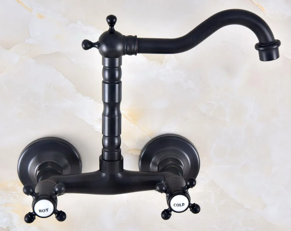 Латунный Смеситель для раковины в ванной и кухне с черной масляной резинкой