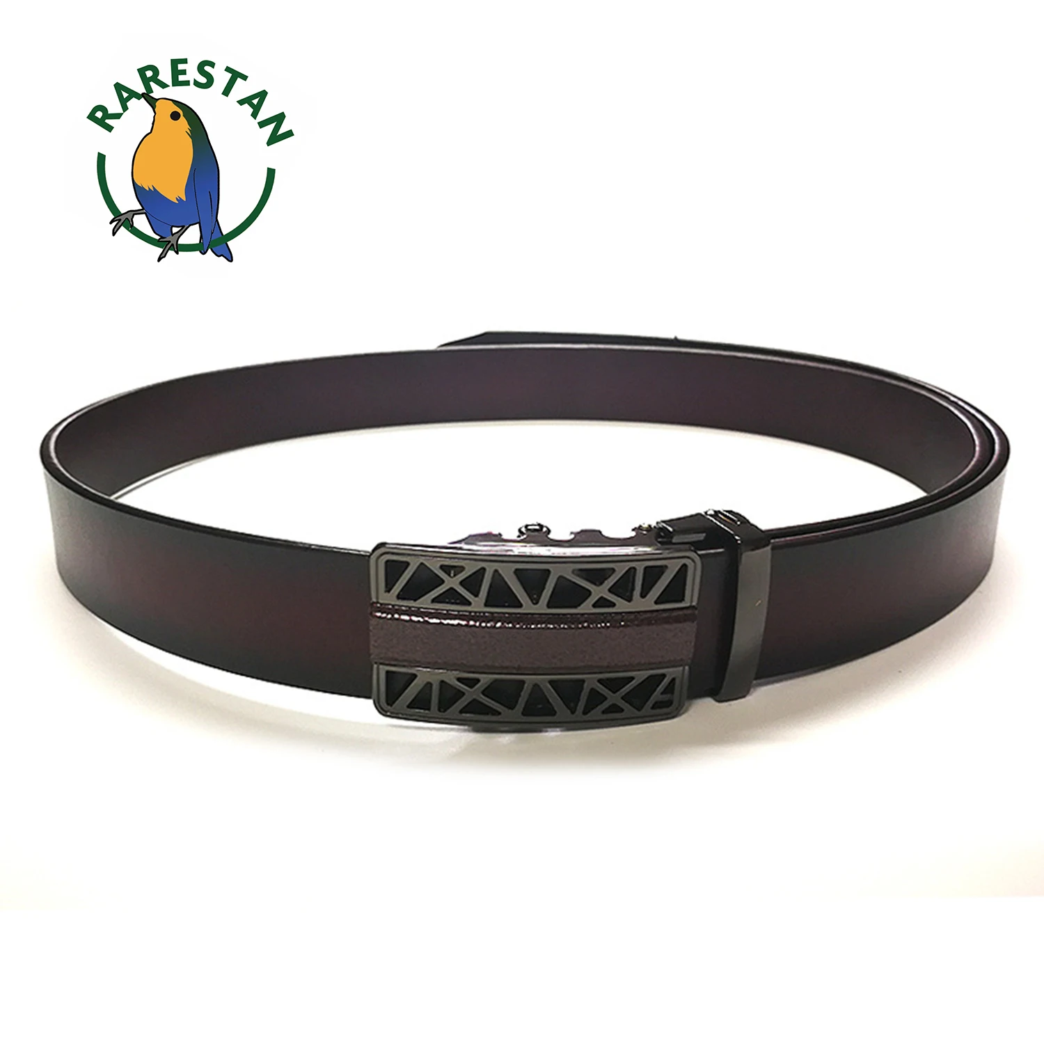 

RARESTAN Men Cowhide Leather Belt First Layer High Quality Full Grain Real Leather 3.4cm Width Auto Metal Buckle Leather Belt