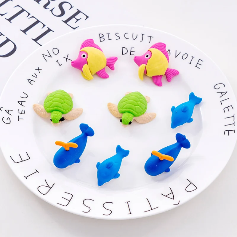 

Cartoon Eraser Cute Clown Fish Ocean Animal Combination Eraser Rubber Creative Accessories Stationery Office School Supplies