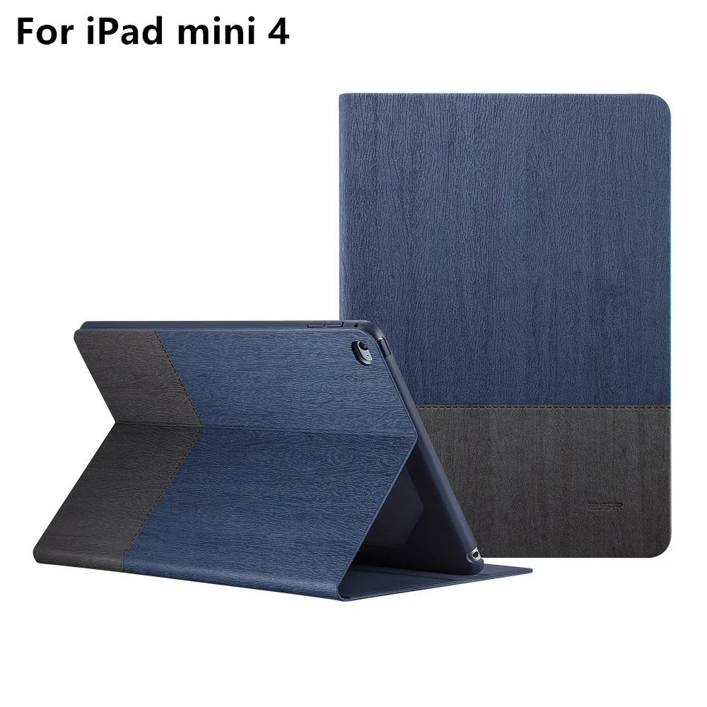 Blue Gray-Mini 4 Чехол ESR для iPad Mini 5 mini 4 3 2 1 чехол из ткани Оксфорд с трехслойной подставкой с функцией автоматического сна/пробуждения смарт-чехол для iPad Mini 5 - Цвет: Blue Gray-Mini 4