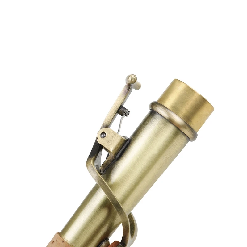 

T4MF 2Pcs Copper Sax Neck Red Antique Metal Saxophone Neck Set with Curved and Straight Neck for Saxophone Instrument