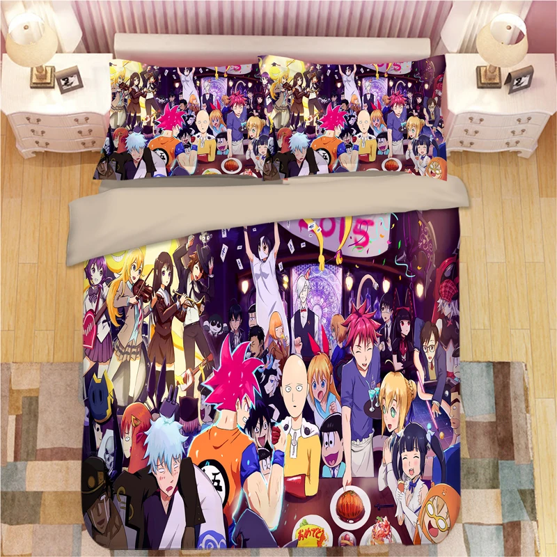 Комплект постельного белья с 3D-принтом Аниме ONE PUNCH MAN пододеяльник наволочки