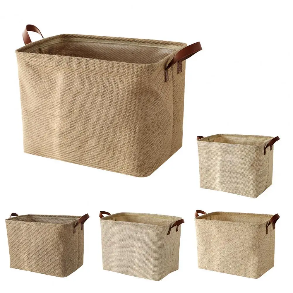 

Storage Basket Decorative Dense Stitches Fabric Dirty Clothes Basket for Laundry Simple Wardrobe Storage Basket Foldable