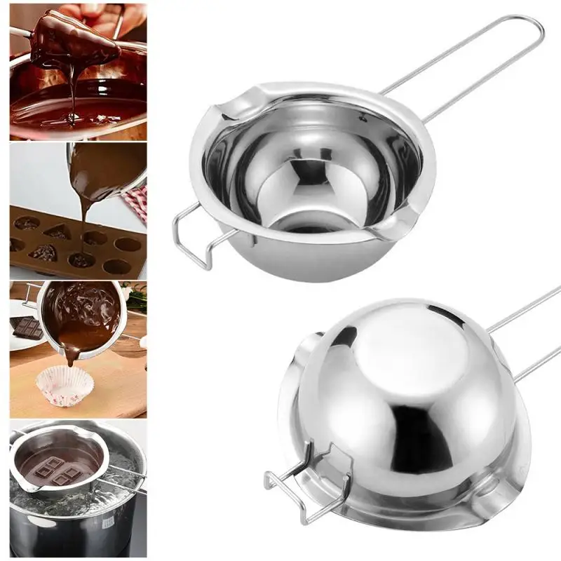 

DIY Stainless Steel Double Boiler Long Handle Wax Melting Pot Pitcher & Mixing Spoon Candle Soap Making Scented Can Kitchen Tool