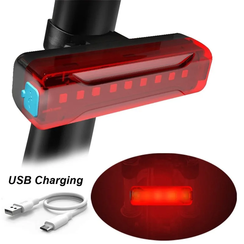 Аксессуары для езды на велосипеде USB Перезаряжаемый светодиодный велосипедный