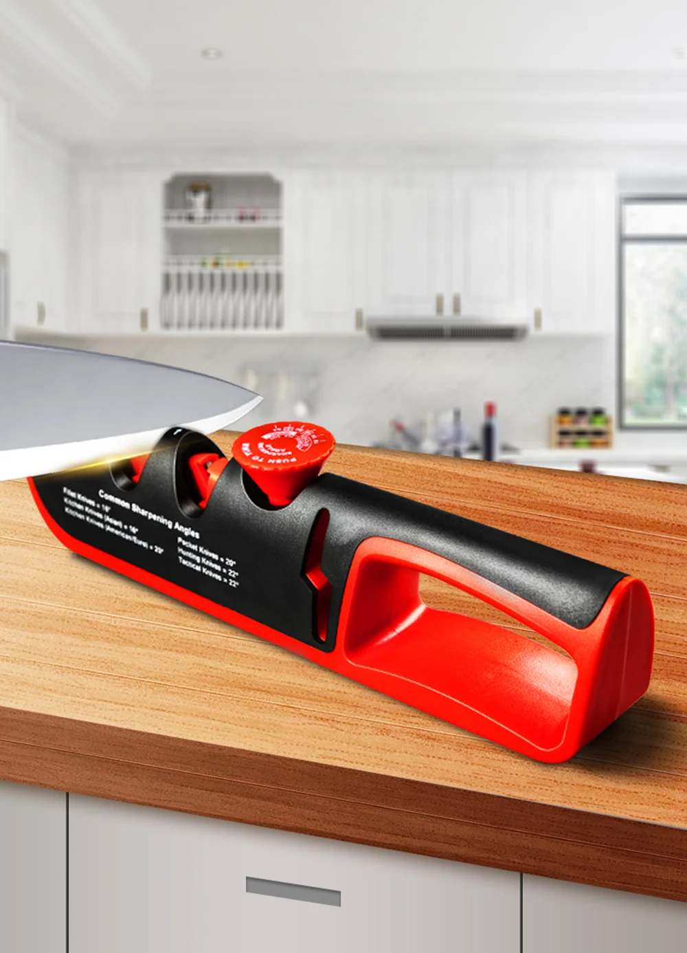 

Knife Sharpeners Upgraded Set 4 Stage Blade Sharpening Tool Helps Restore Renew Polish Straight for Knives and Scissors