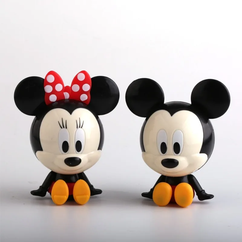 

2 Pcs/Set Disney Mickey Mouse Minnie Plastic Birthday Baking Decoration Mickey Mouse Action Figure Model Anime Disney Toys
