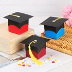 Кепка для выпускного вечера, шоколадная коробка, Подарочная коробка для конфет, подарочная упаковочная коробка, товары для празднования старшей школы и поздравления, 10 шт.