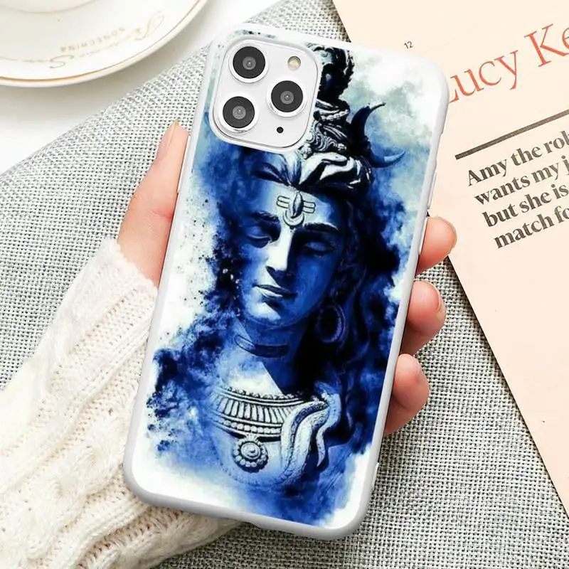 

Lord Shiva Hindu God Buddha India Phone Case Candy Color for iPhone 6 6S 7 8 11 12 XS X SE 2020 XR mini pro Plus MAX funda