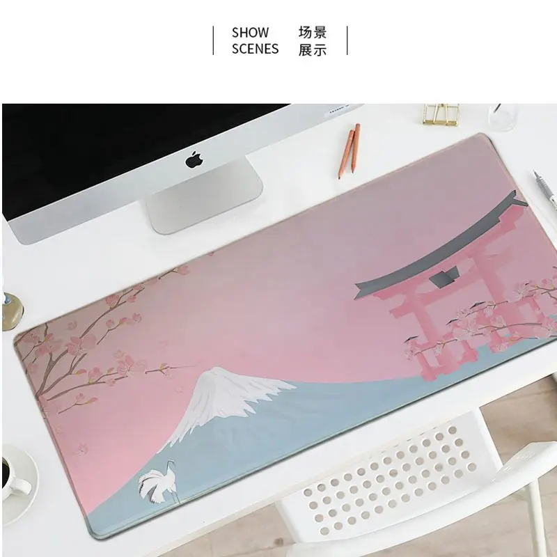 

Japanese Pink Cherry Blossom Style Gamer Speed Mice Retail Durable Desktop Mousepad Free Shipping Large Mouse Pad Keyboards Mat