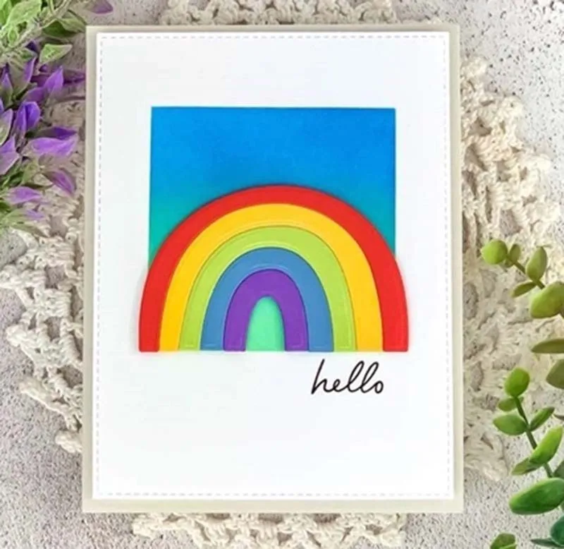 2020 радужные металлические Вырубные штампы сделай сам скрапбукинг бумага