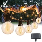 Уличная светодиодный ная лампа-гирлянда G40 на солнечной батарее, садовый шнурок с зарядкой от USB, уличное украшение для сада