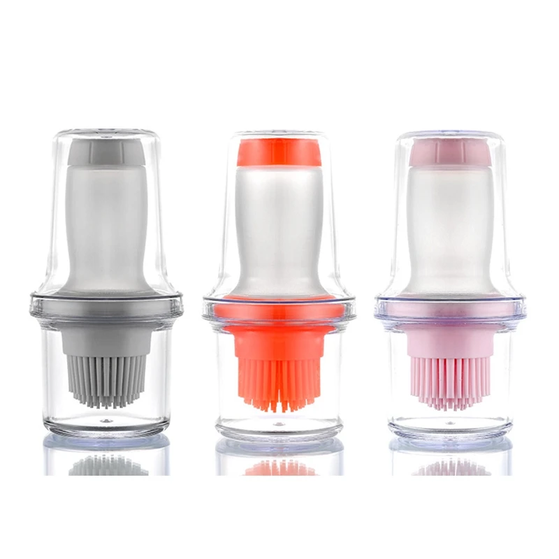 

Silicone BBQ Grill Oil Bottle With Brushes Barbecue Roast Heat Resisting Basting Baking Brush Accessories Kitchen Tool
