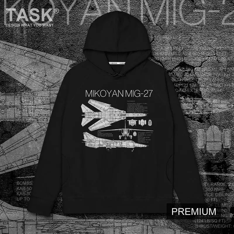 

Russia Mikoyan MiG27 Air Force Jet Fighter casual long Sleeve hoodies mens CCCP hipster Spring Autumn Pullovers streetwear 03