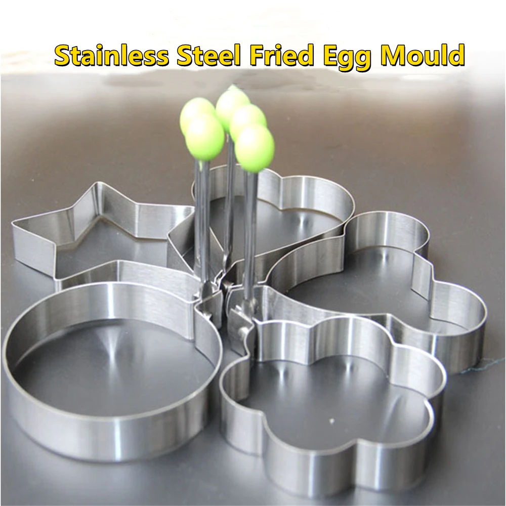 

DIY Handmade Stainless Steel Fried Egg Mold Cake Grinding Tool Breakfast Baking Decoration Model Cooking Tools Kitchen Gadgets