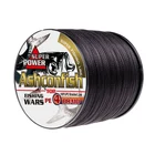 Супер прочная плетеная леска 1000 м, 100% полиэтиленовое волокно, черные 4 нити 6-100LB, гладкие рыболовные плетеные провода