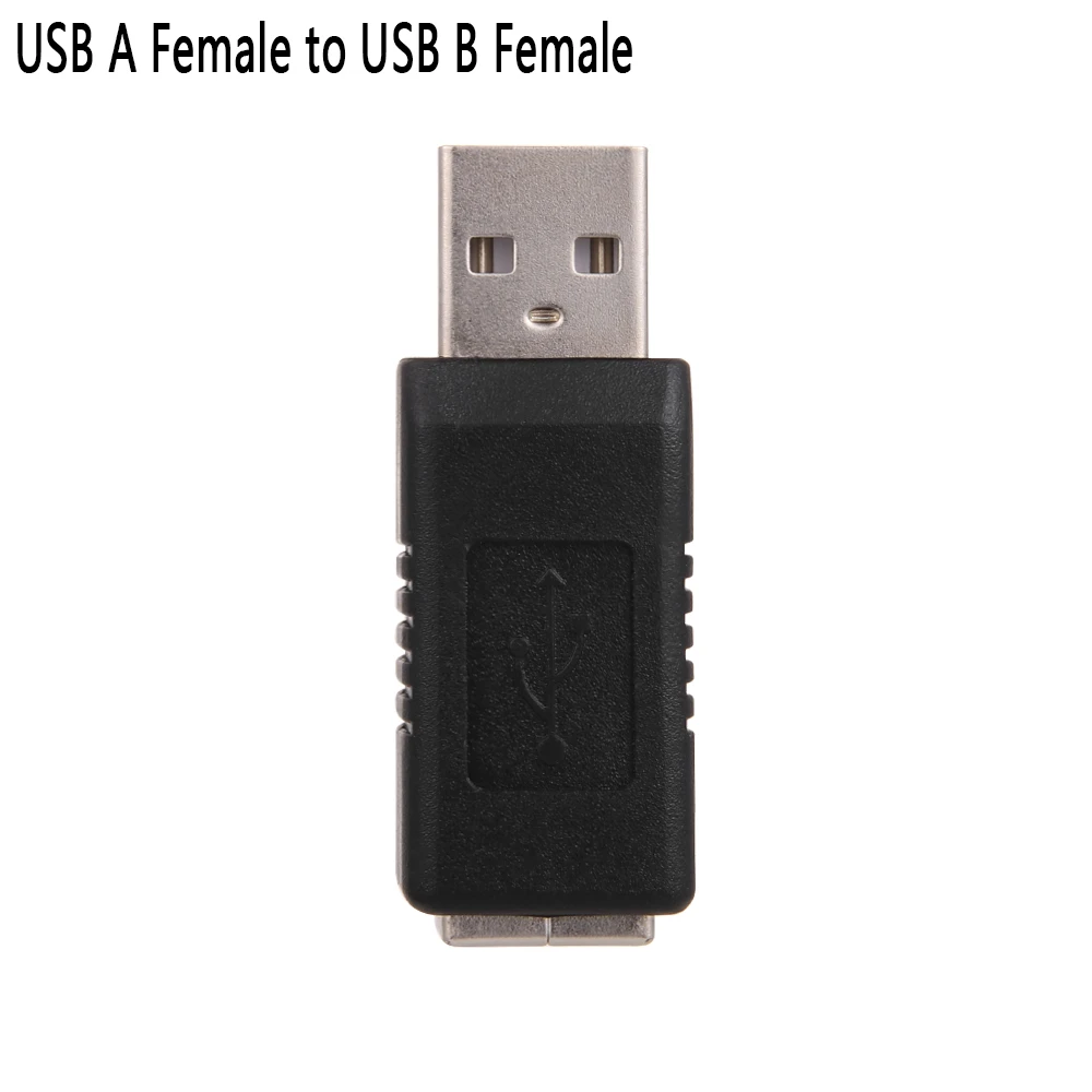 A Female to B Female Новое поступление USB 2,0 Тип A мама-Тип B папа принтер сканер адаптер конвертер Разъем никелированный адаптер Электроника - Цвет: A Female to B Female