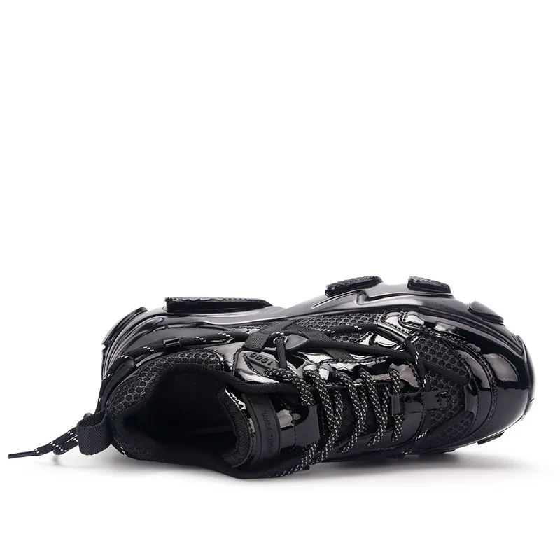 

2021 Women Fashion Sneaker Spring Lady Casual Chunky Sneakers Female Glitter Black Brand Thick Sole Platform Shoes ZD2965