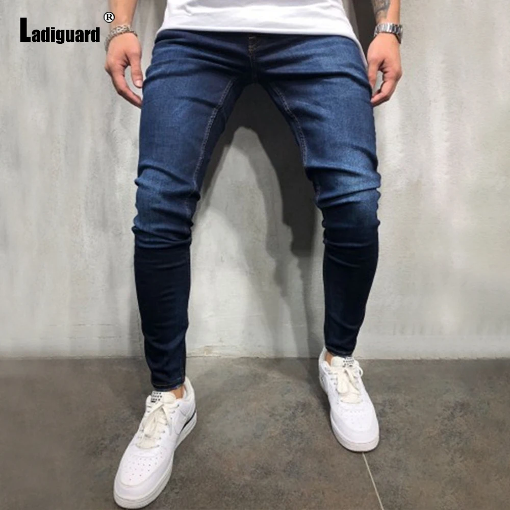 Ladiguard Sexy Jeans Denim Pants Plus size 3XL Men Casual Skinny Pantalon Homme Streetwear 2022 European style Fashion Trousers