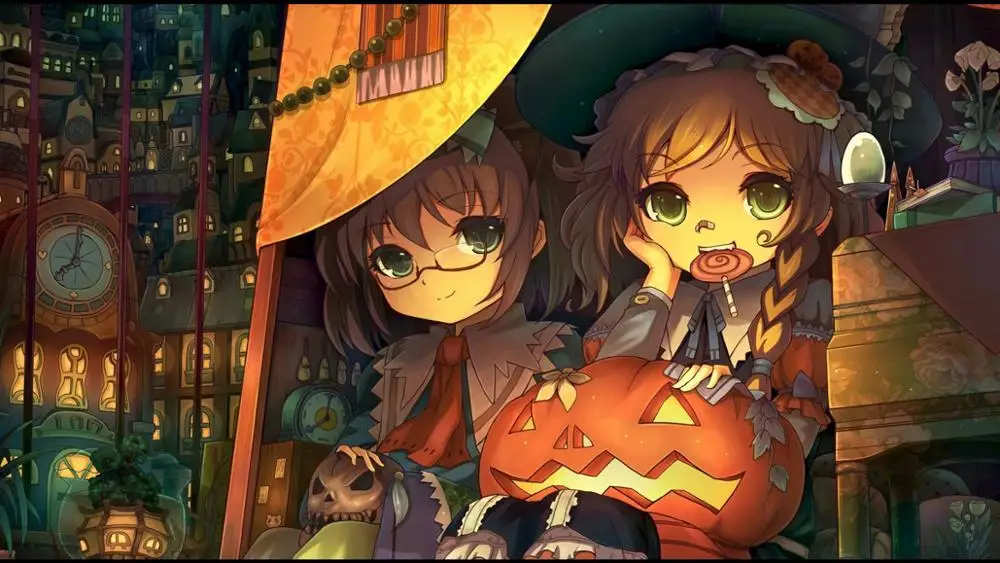 

custom print fabric poster (frame available) anim art girls touhou halloween PP311 wall decor room decor home decoration