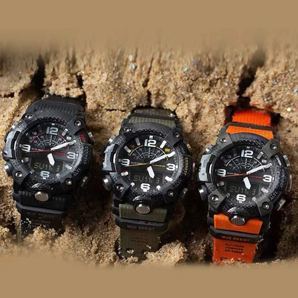 

GG Sportleisure Men's Watch Quartz B100,LED Digital Waterproof Women's Watch, Lift The Light All Functions Can Be Operated