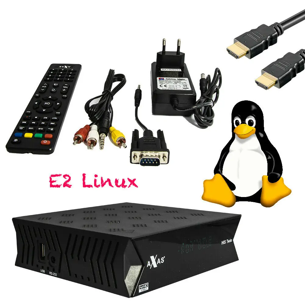 2020 Axas His Twin DVB-S2/S HD спутниковый ТВ-приемник WiFi + Linux E2 Open ATV 6 2 smart TV box | Электроника