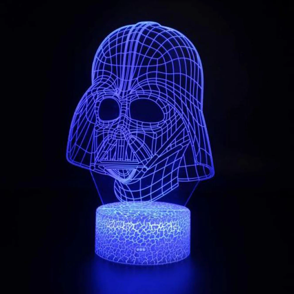 

Led 3D Night Lamp White Soldier War Series Design Children Bedroom Decorative Table Lamp 7 / 16 Color Remote Control Desk Lamp