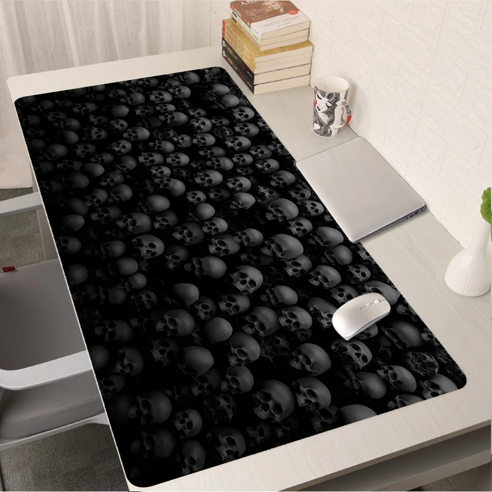 

Dark Horror Skull Mouse Pad Large Size Game Mousepad Gaming Keyboard Table Mat Natural Rubber Office Decoration Carpet Mouse Mat