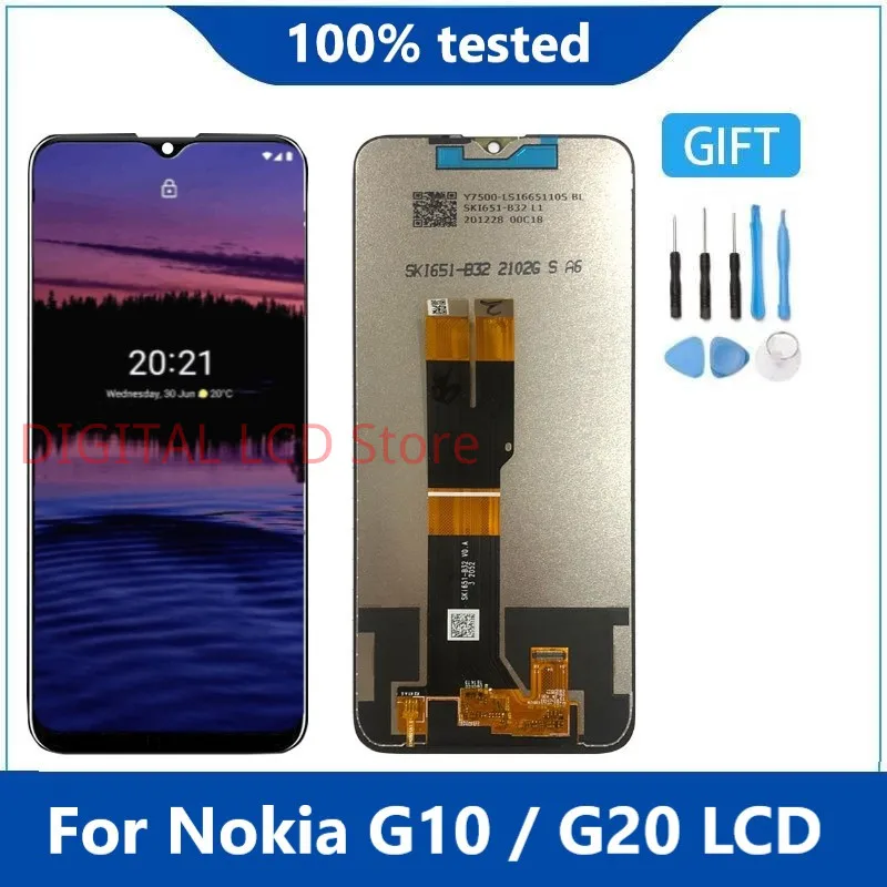 Оригинальный ЖК-дисплей 6 52 дюйма для Nokia G20 TA-1336 TA-1343 TA-1347 TA-1372 TA-1365 экран с