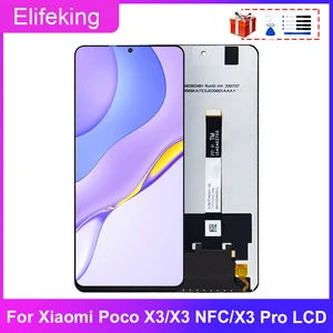 6.67 LCD Display For Xiaomi POCO X3 Touch Screen No / With Frame
Digitizer For MI POCO X3 NFC M2007J20CG Screen Replacement