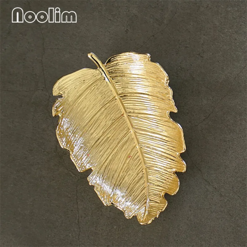 Скандинавские украшения для дома Золотая витрина с листком гинкго кольцо