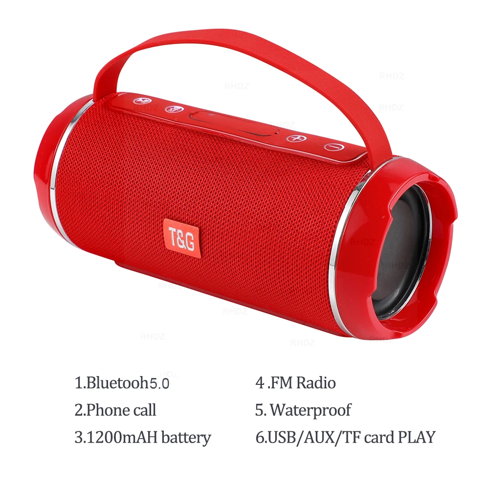 Портативная Беспроводная колонка TG116C 20 Вт Bluetooth Колонка для улицы сабвуфер