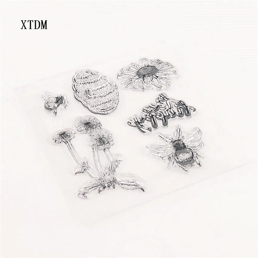 Горячая продажа пчелиный Алфавит Прозрачный штамп/силиконовый валик для