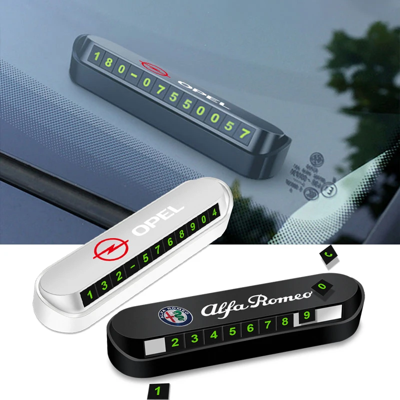 

1pcs Car Temporary Parking Card Phone Number Card Sticker For Ford Escape Kuga Mondeo Ecosport Fiesta Focus 2 3 MK1 MK2 Fusion