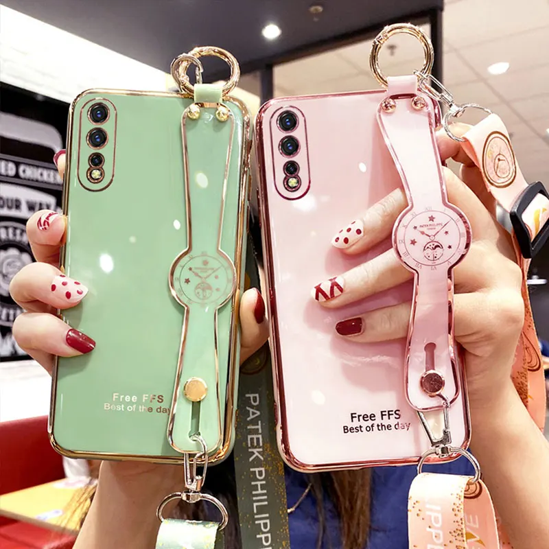 

Wristband Holder Case For ViVo V17 NEO Case Shell For Vivo V17 Cover Shockproof Cases vivo V17NEO v17 neo Fundas Luxury Strap